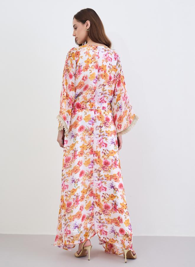 Amirah Women Floral Print A-Line Jalabiya - Image 4